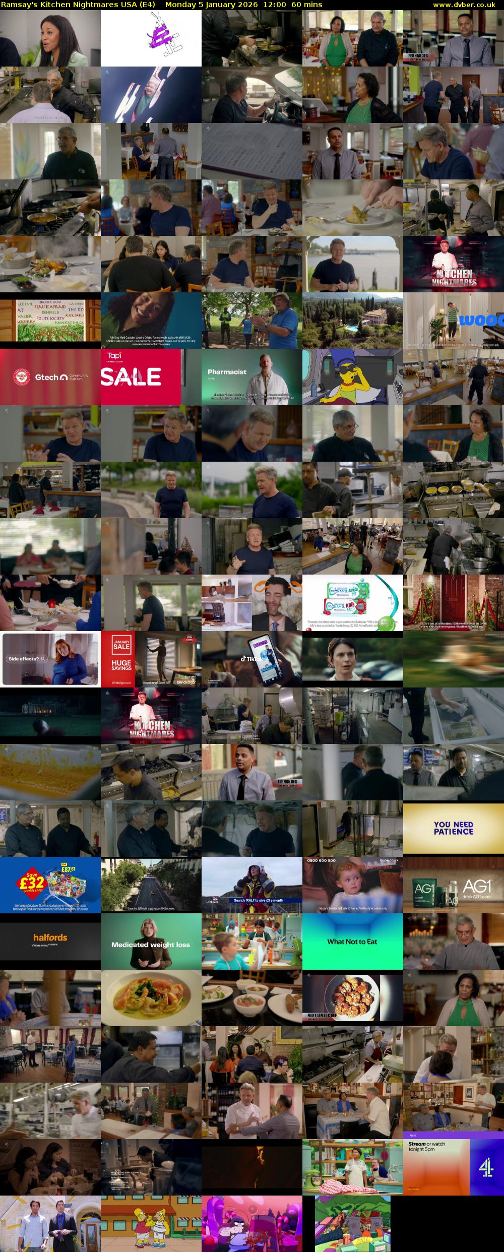 Ramsay's Kitchen Nightmares USA (E4) Monday 5 January 2026 12:00 - 13:00