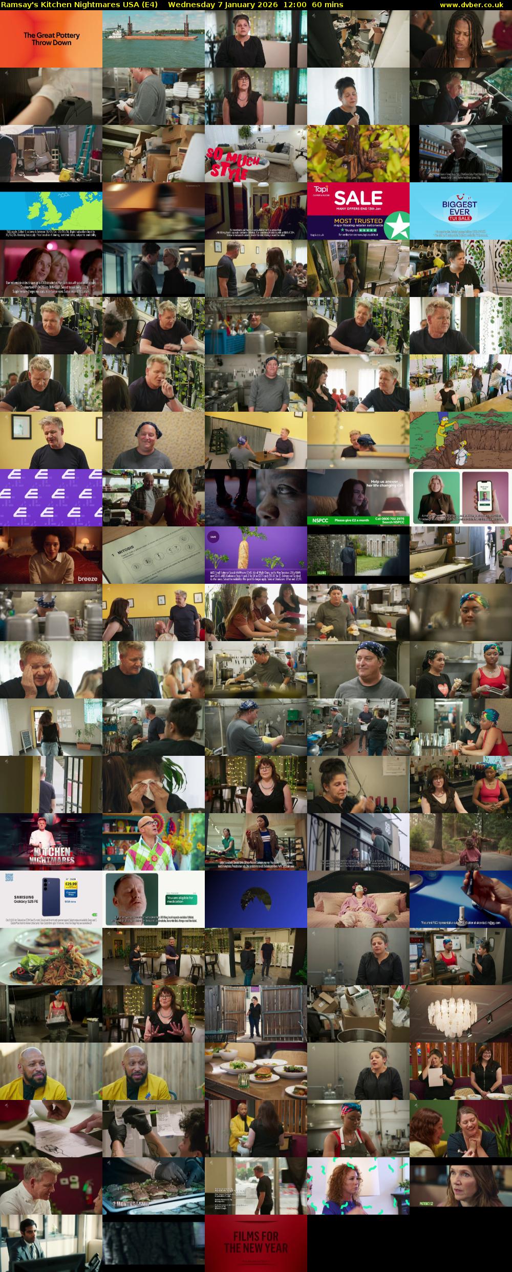 Ramsay's Kitchen Nightmares USA (E4) Wednesday 7 January 2026 12:00 - 13:00