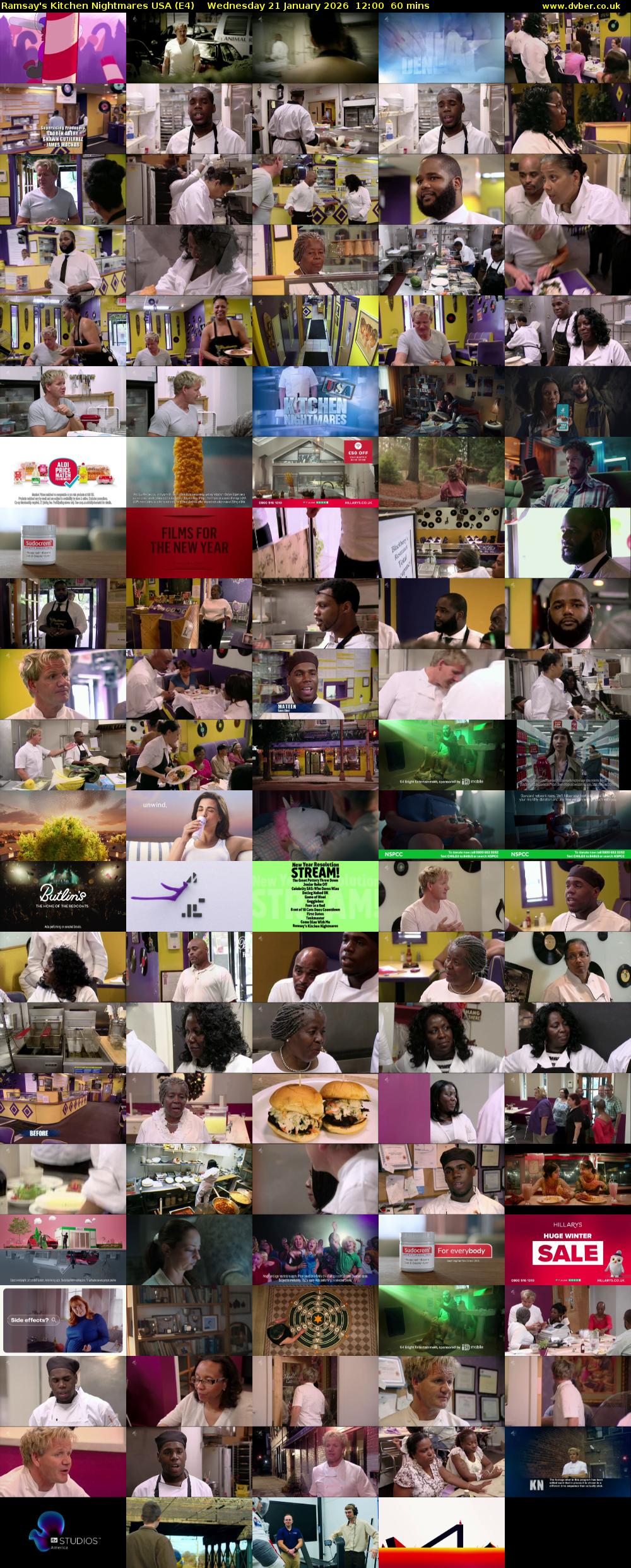 Ramsay's Kitchen Nightmares USA (E4) Wednesday 21 January 2026 12:00 - 13:00