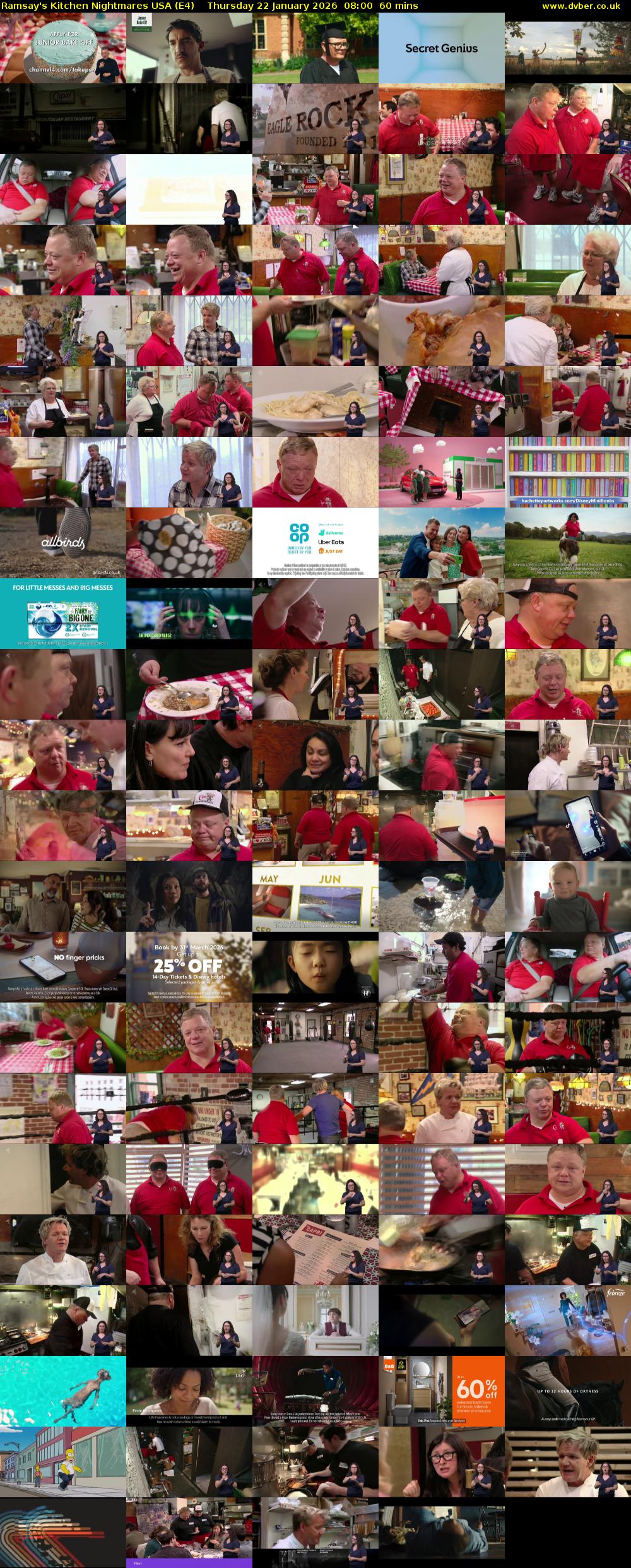 Ramsay's Kitchen Nightmares USA (E4) Thursday 22 January 2026 08:00 - 09:00