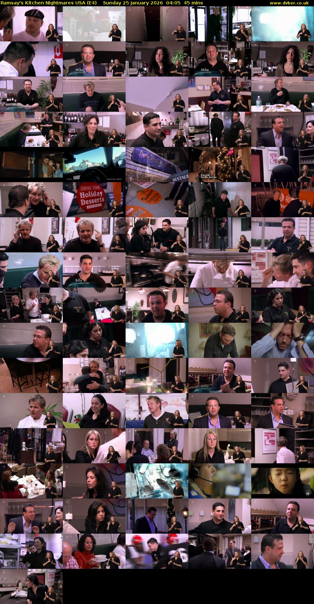Ramsay's Kitchen Nightmares USA (E4) Sunday 25 January 2026 04:05 - 04:50