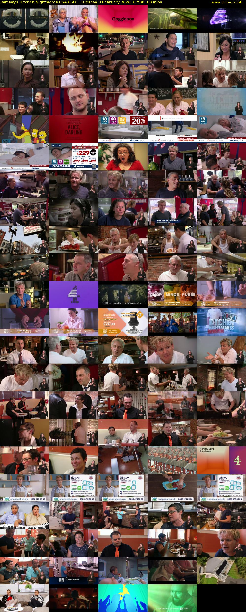 Ramsay's Kitchen Nightmares USA (E4) Tuesday 3 February 2026 07:00 - 08:00