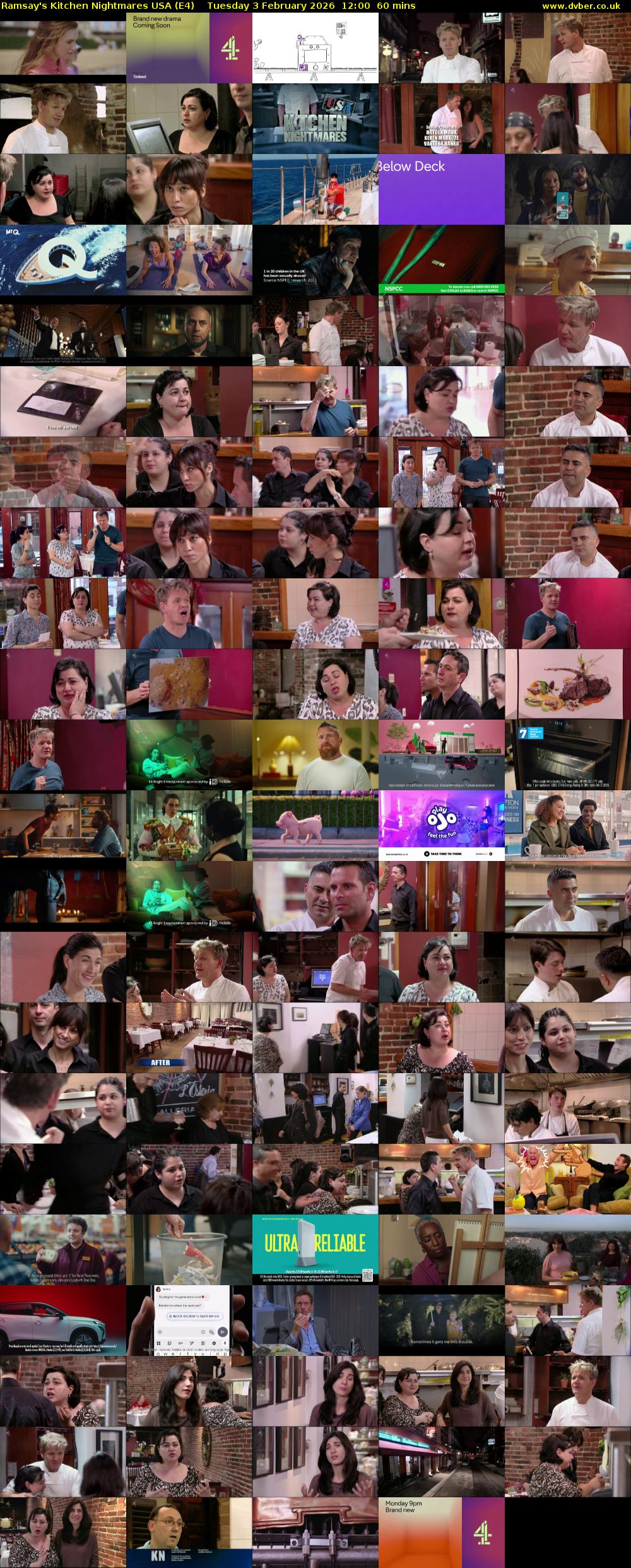Ramsay's Kitchen Nightmares USA (E4) Tuesday 3 February 2026 12:00 - 13:00