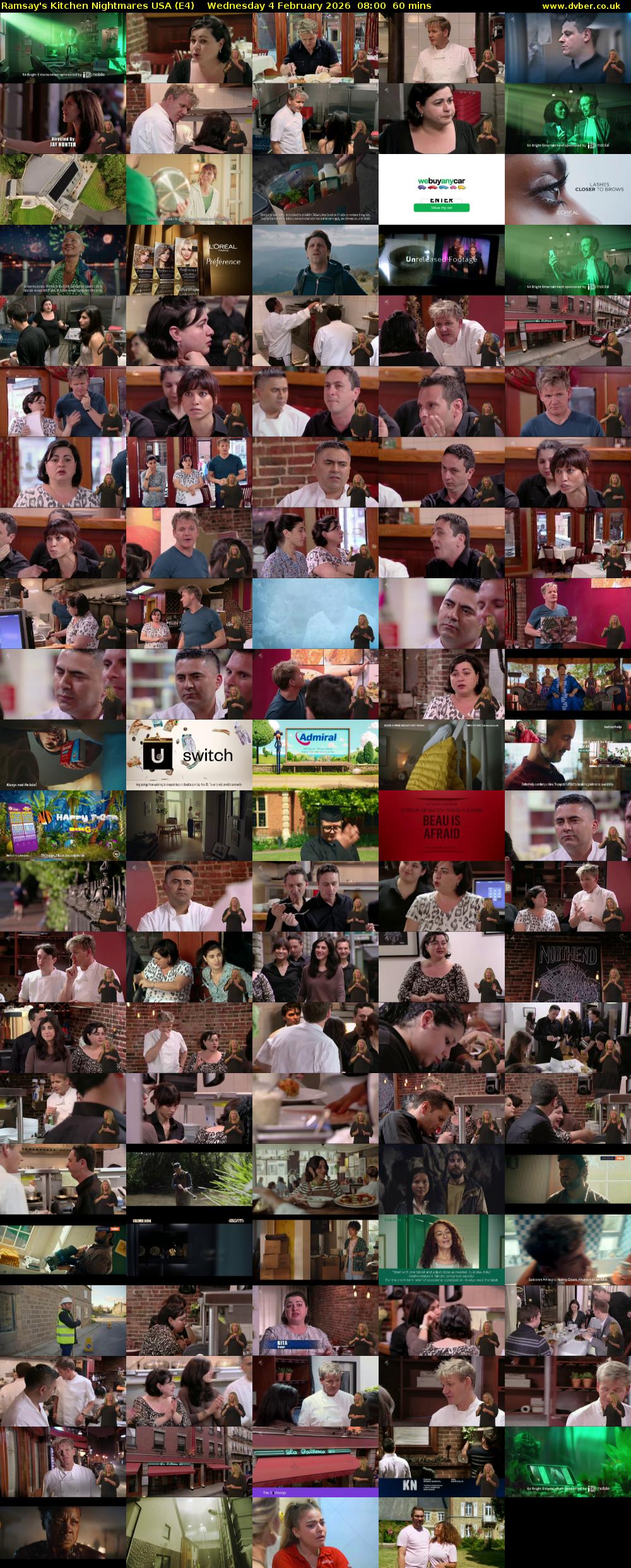 Ramsay's Kitchen Nightmares USA (E4) Wednesday 4 February 2026 08:00 - 09:00