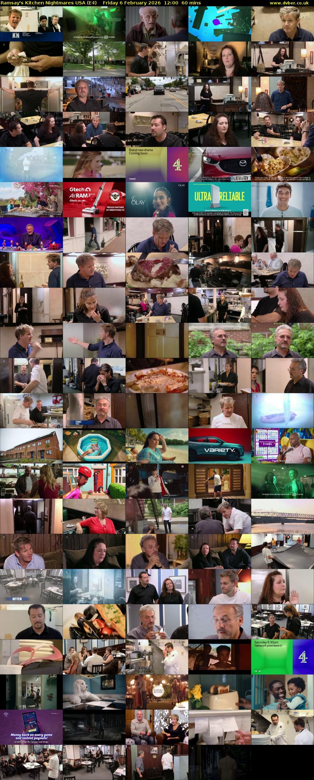 Ramsay's Kitchen Nightmares USA (E4) Friday 6 February 2026 12:00 - 13:00