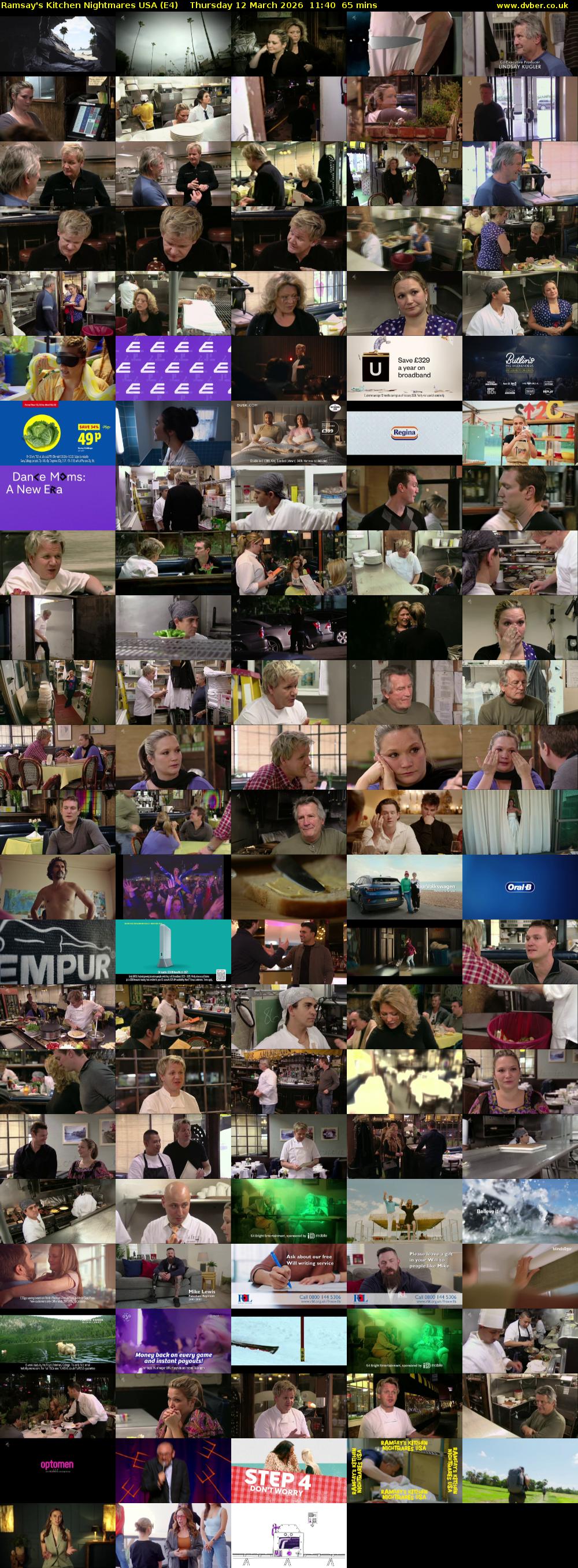 Ramsay's Kitchen Nightmares USA (E4) Thursday 12 March 2026 11:40 - 12:45