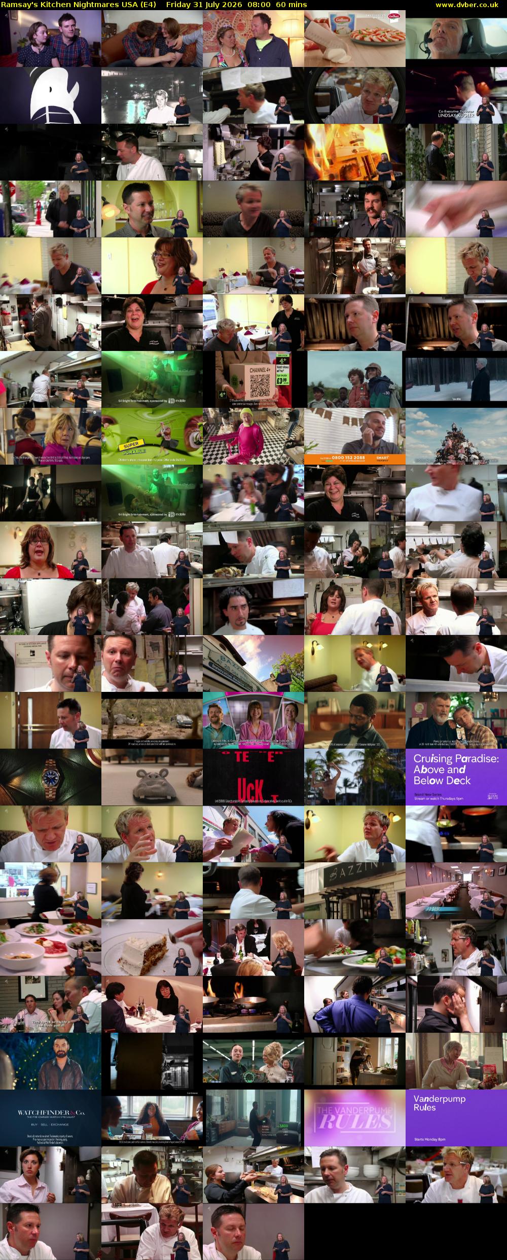 Ramsay's Kitchen Nightmares USA (E4) Friday 31 July 2026 08:00 - 09:00