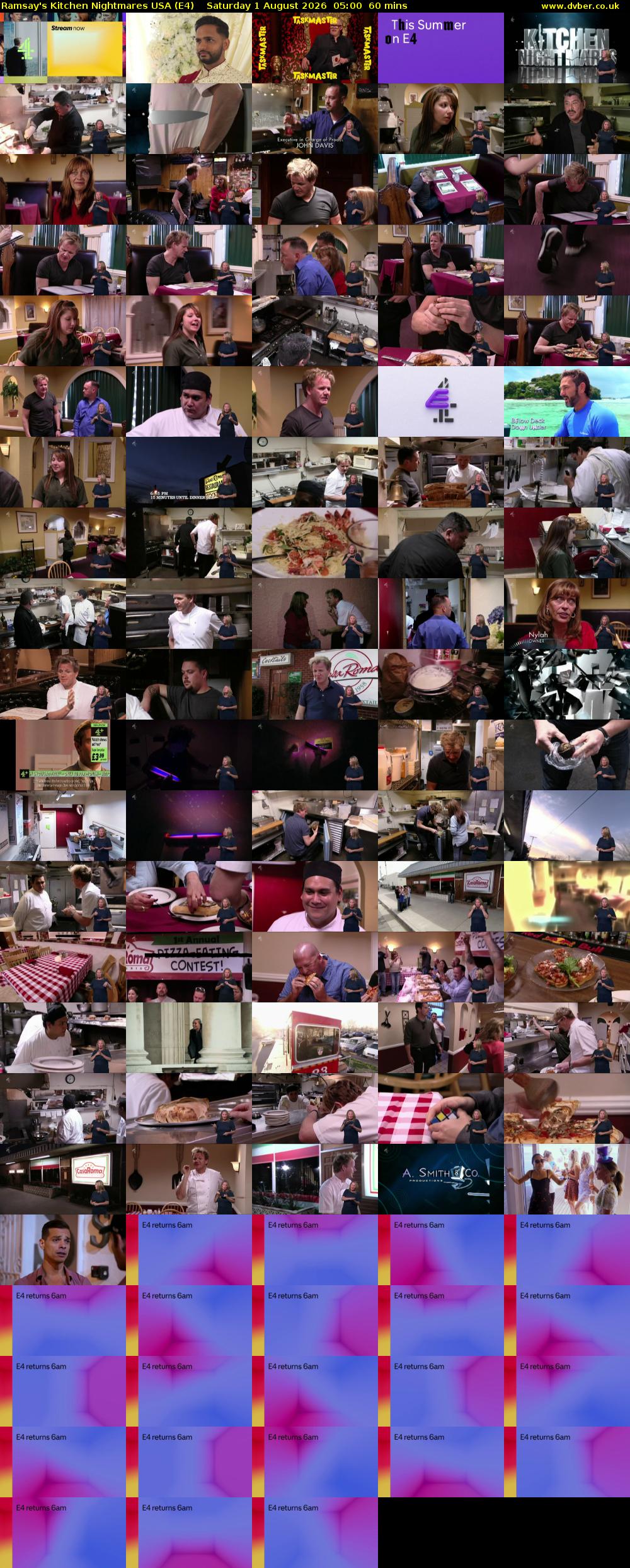 Ramsay's Kitchen Nightmares USA (E4) Saturday 1 August 2026 05:00 - 06:00