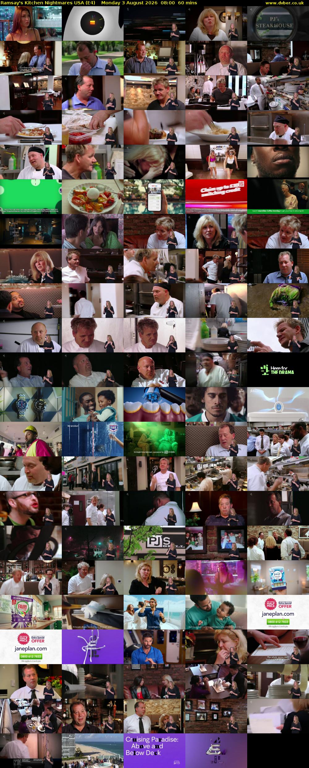 Ramsay's Kitchen Nightmares USA (E4) Monday 3 August 2026 08:00 - 09:00