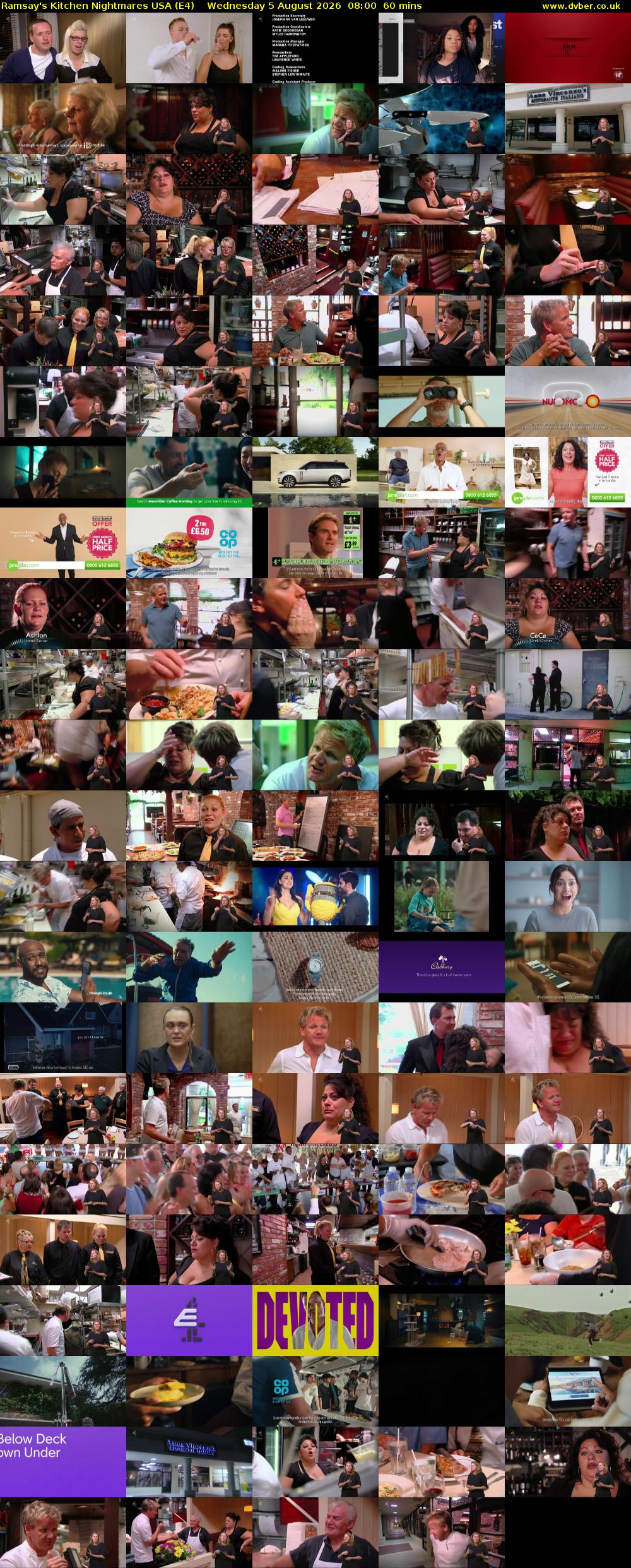Ramsay's Kitchen Nightmares USA (E4) Wednesday 5 August 2026 08:00 - 09:00