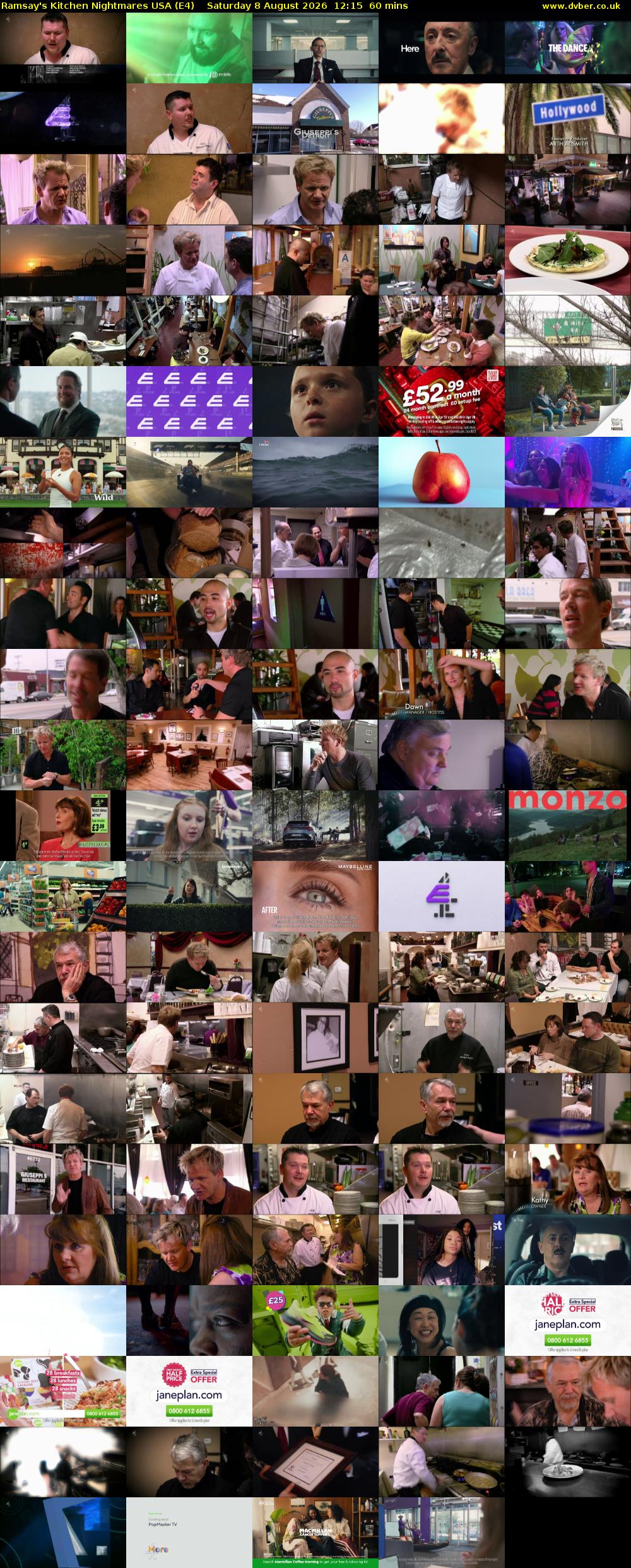 Ramsay's Kitchen Nightmares USA (E4) Saturday 8 August 2026 12:15 - 13:15