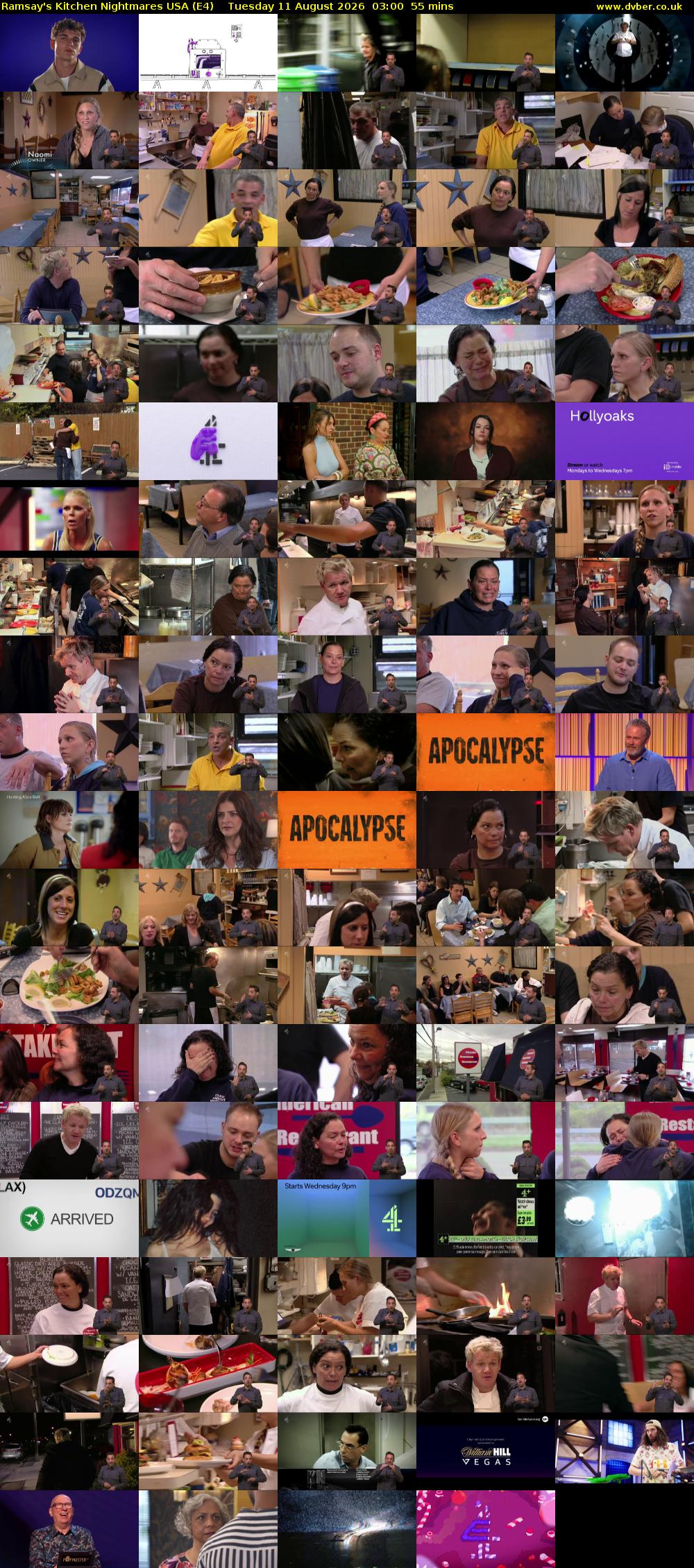 Ramsay's Kitchen Nightmares USA (E4) Tuesday 11 August 2026 03:00 - 03:55