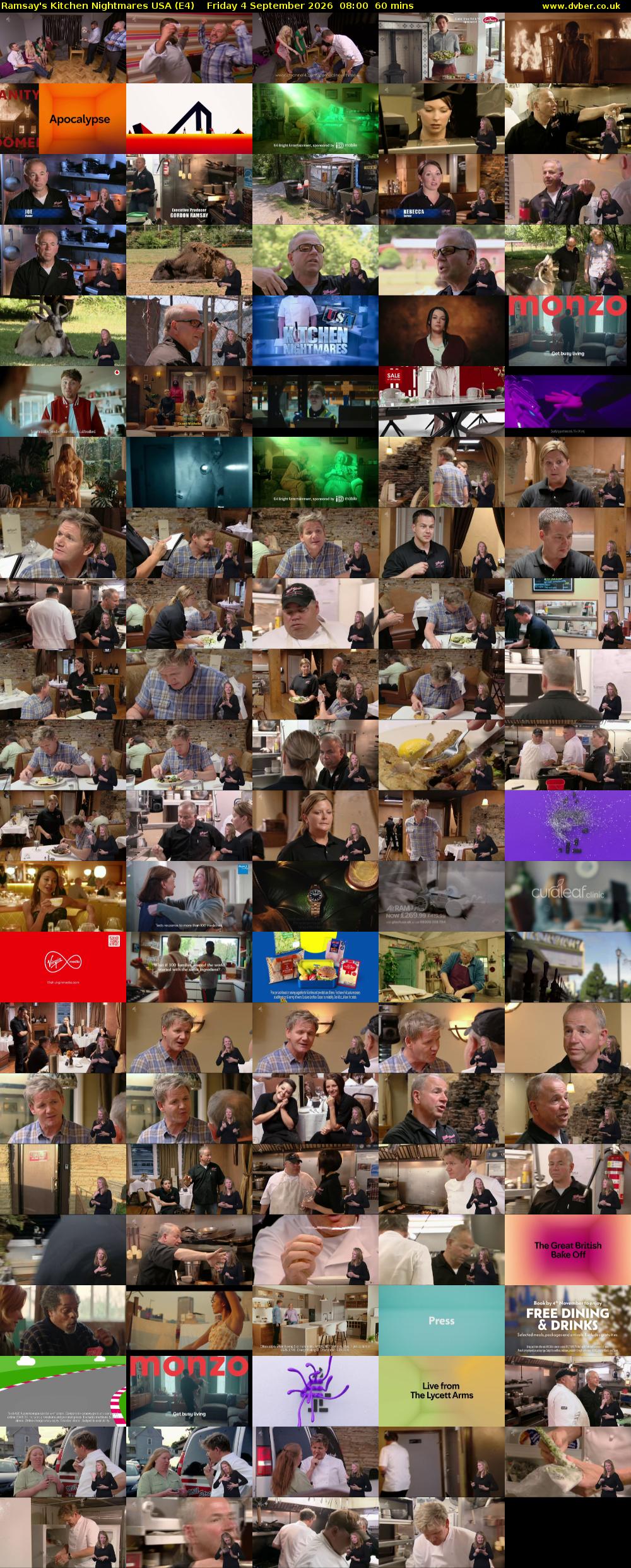 Ramsay's Kitchen Nightmares USA (E4) Friday 4 September 2026 08:00 - 09:00