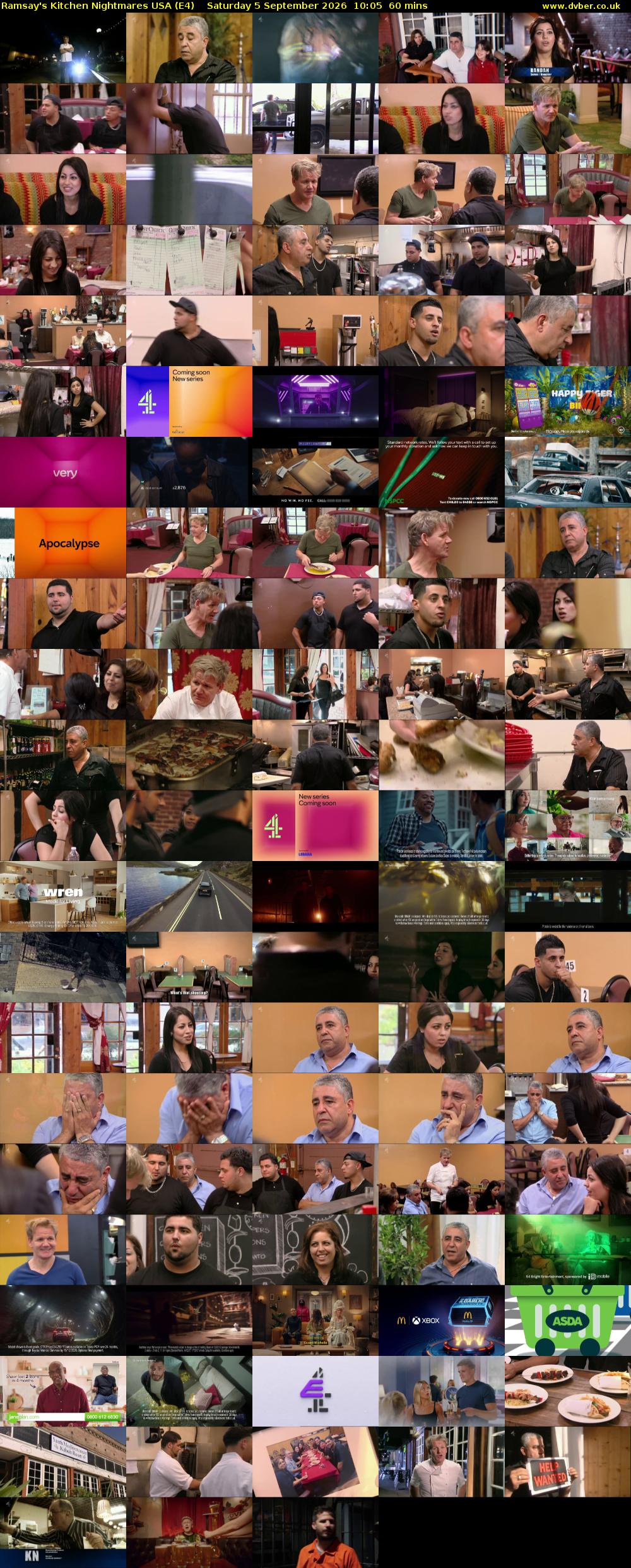 Ramsay's Kitchen Nightmares USA (E4) Saturday 5 September 2026 10:05 - 11:05