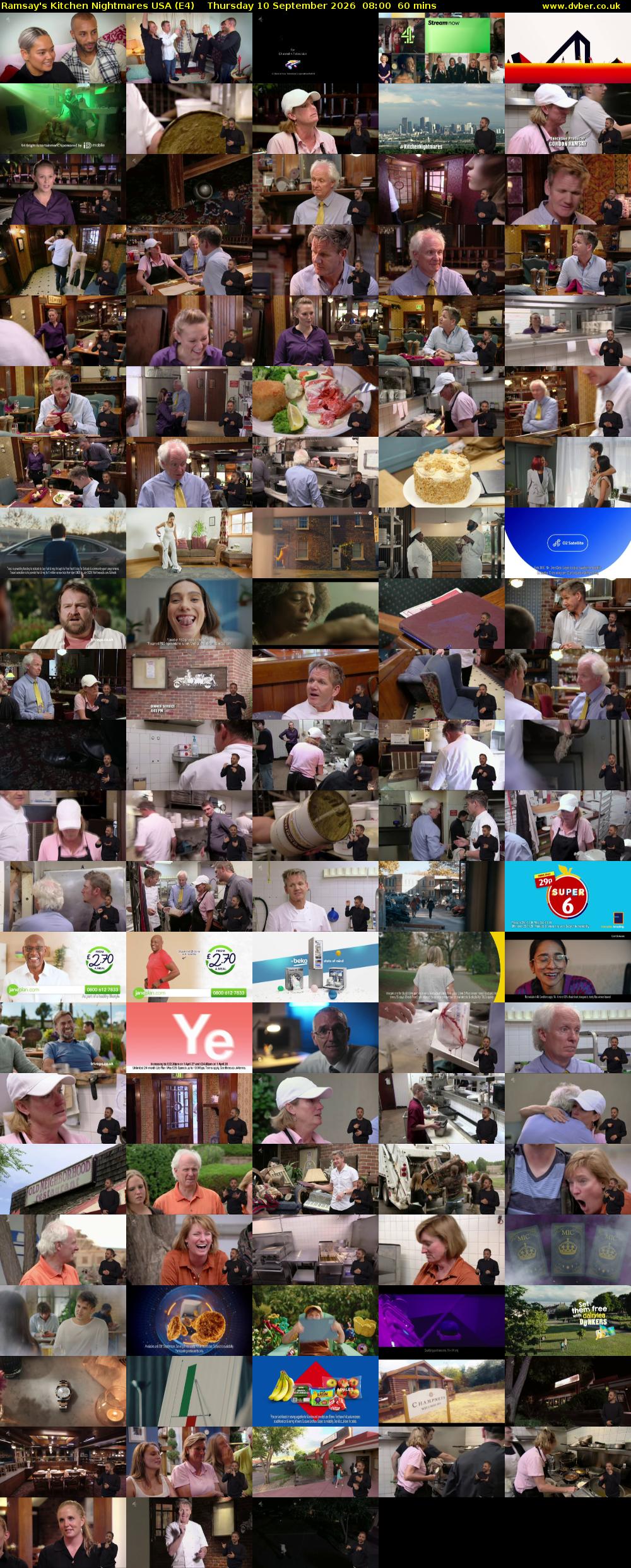 Ramsay's Kitchen Nightmares USA (E4) Thursday 10 September 2026 08:00 - 09:00