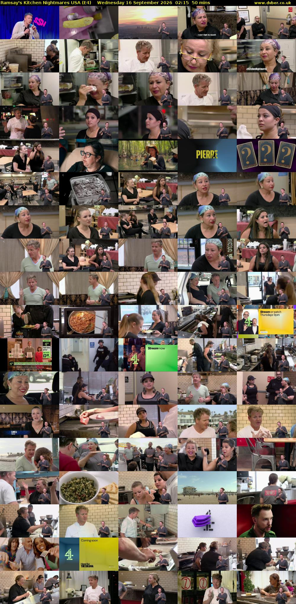 Ramsay's Kitchen Nightmares USA (E4) Wednesday 16 September 2026 02:15 - 03:05