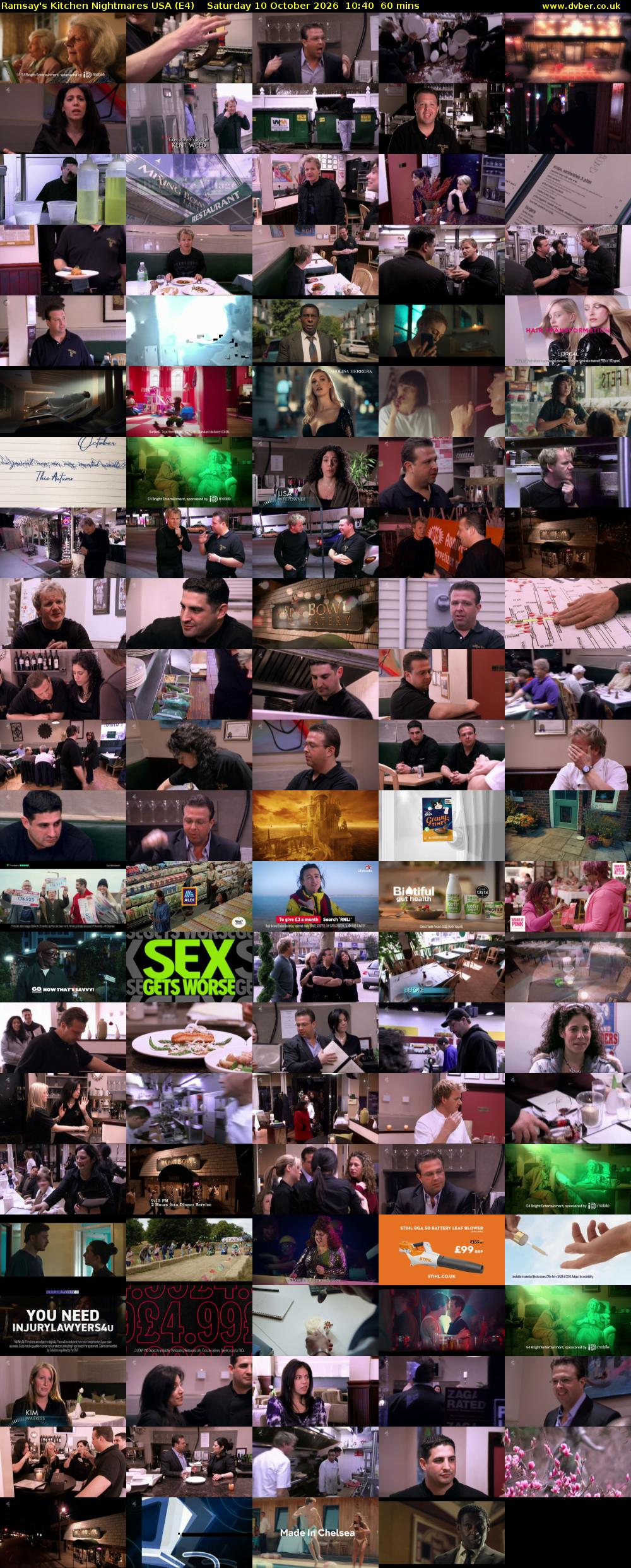 Ramsay's Kitchen Nightmares USA (E4) Saturday 10 October 2026 10:40 - 11:40