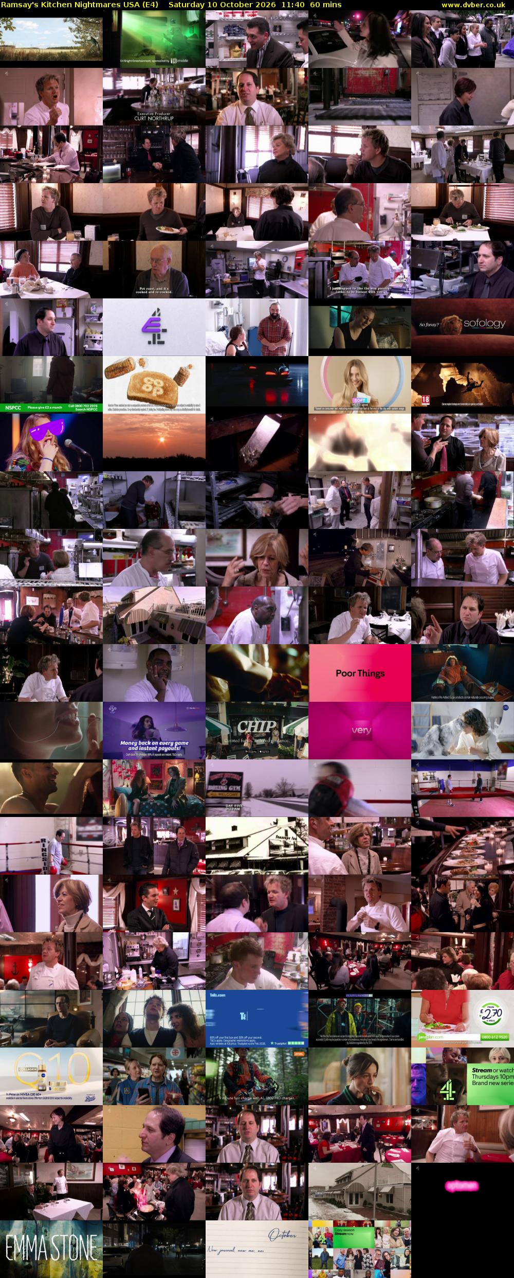 Ramsay's Kitchen Nightmares USA (E4) Saturday 10 October 2026 11:40 - 12:40