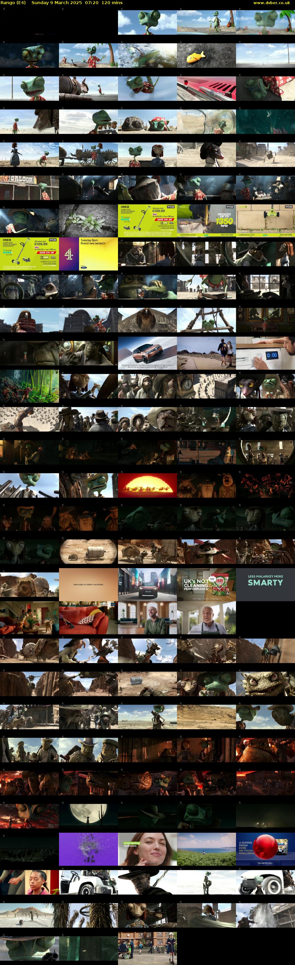 Rango (E4) Sunday 9 March 2025 07:20 - 09:20