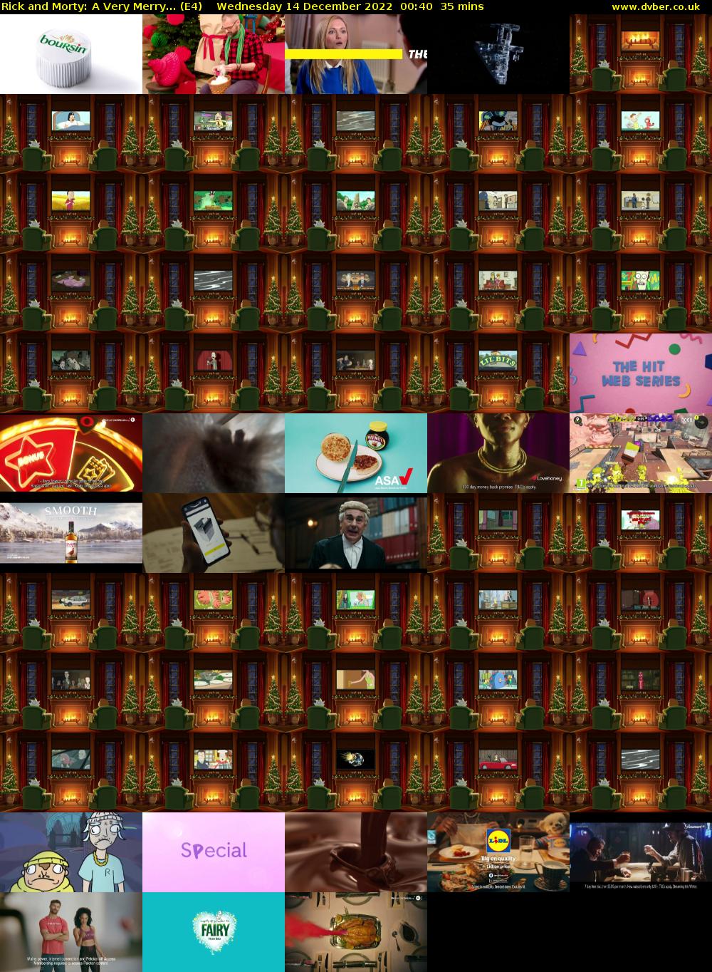 Rick and Morty: A Very Merry... (E4) Wednesday 14 December 2022 00:40 - 01:15