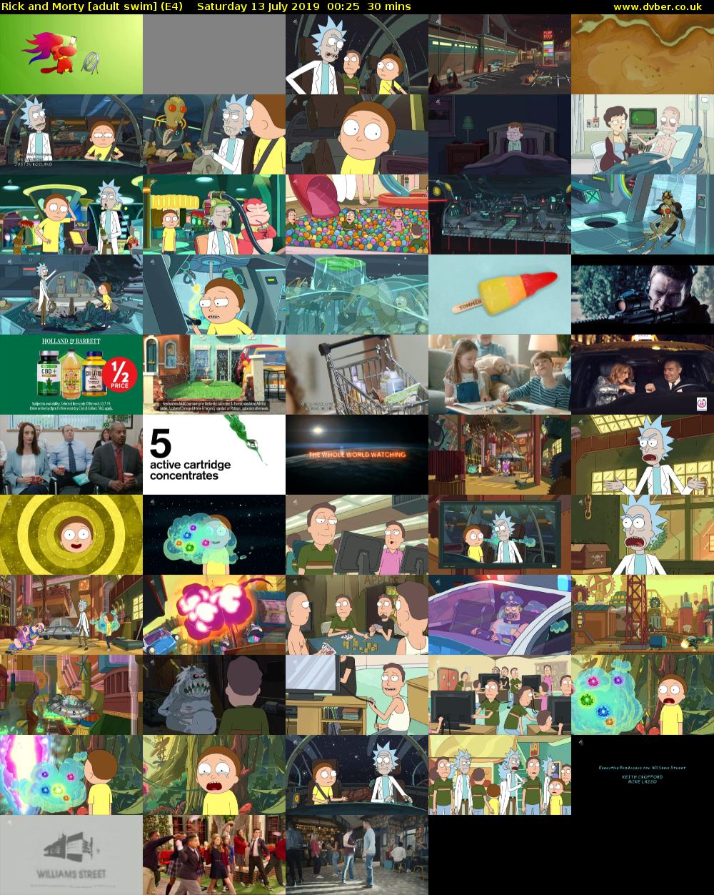 Rick and Morty [adult swim] (E4) Saturday 13 July 2019 00:25 - 00:55