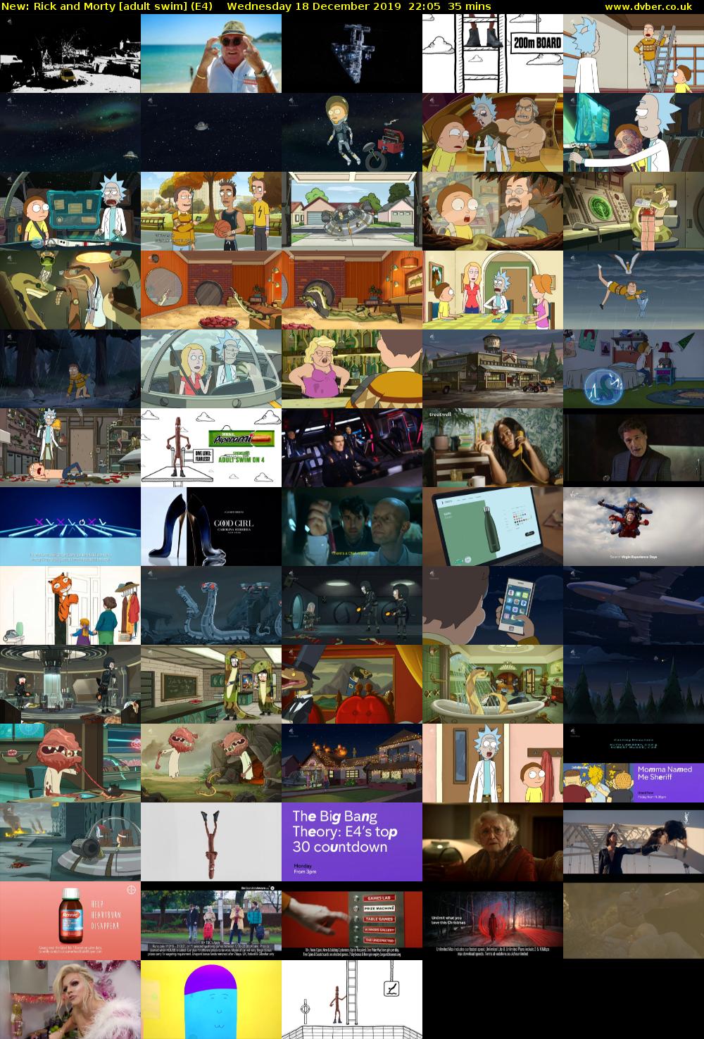 Rick and Morty [adult swim] (E4) Wednesday 18 December 2019 22:05 - 22:40