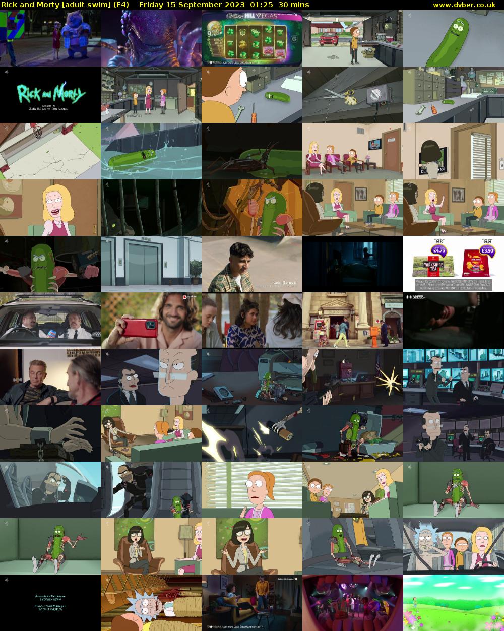 Rick and Morty [adult swim] (E4) Friday 15 September 2023 01:25 - 01:55