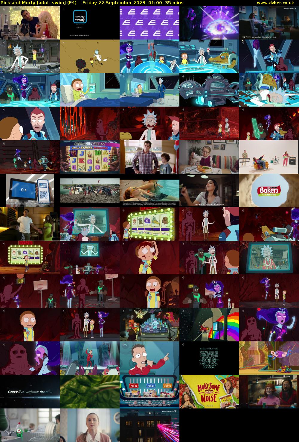 Rick and Morty [adult swim] (E4) Friday 22 September 2023 01:00 - 01:35