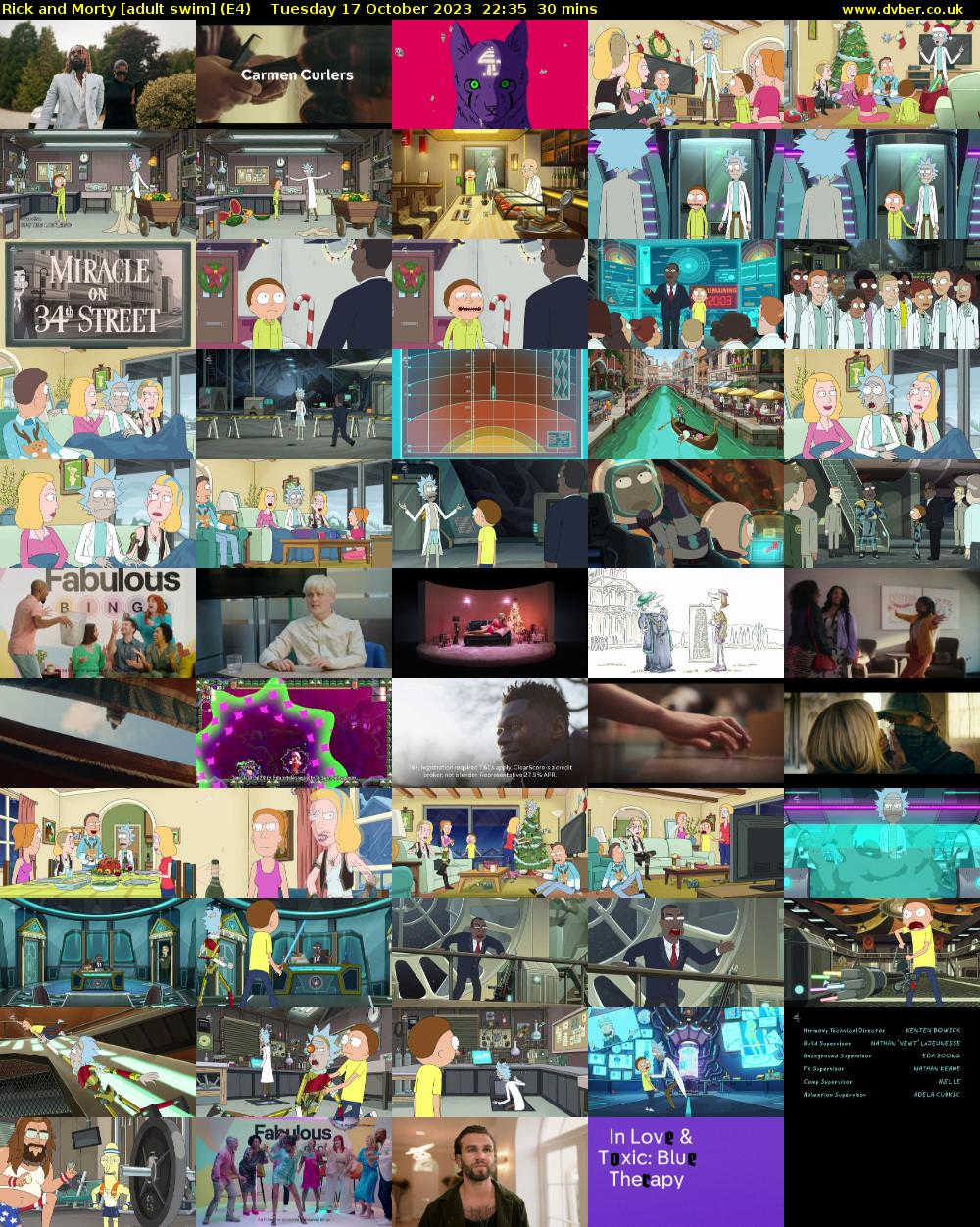 Rick and Morty [adult swim] (E4) Tuesday 17 October 2023 22:35 - 23:05