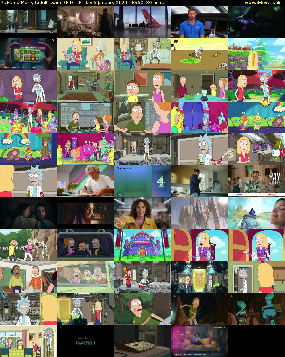 Rick and Morty [adult swim] (E4) Friday 5 January 2024 00:50 - 01:20