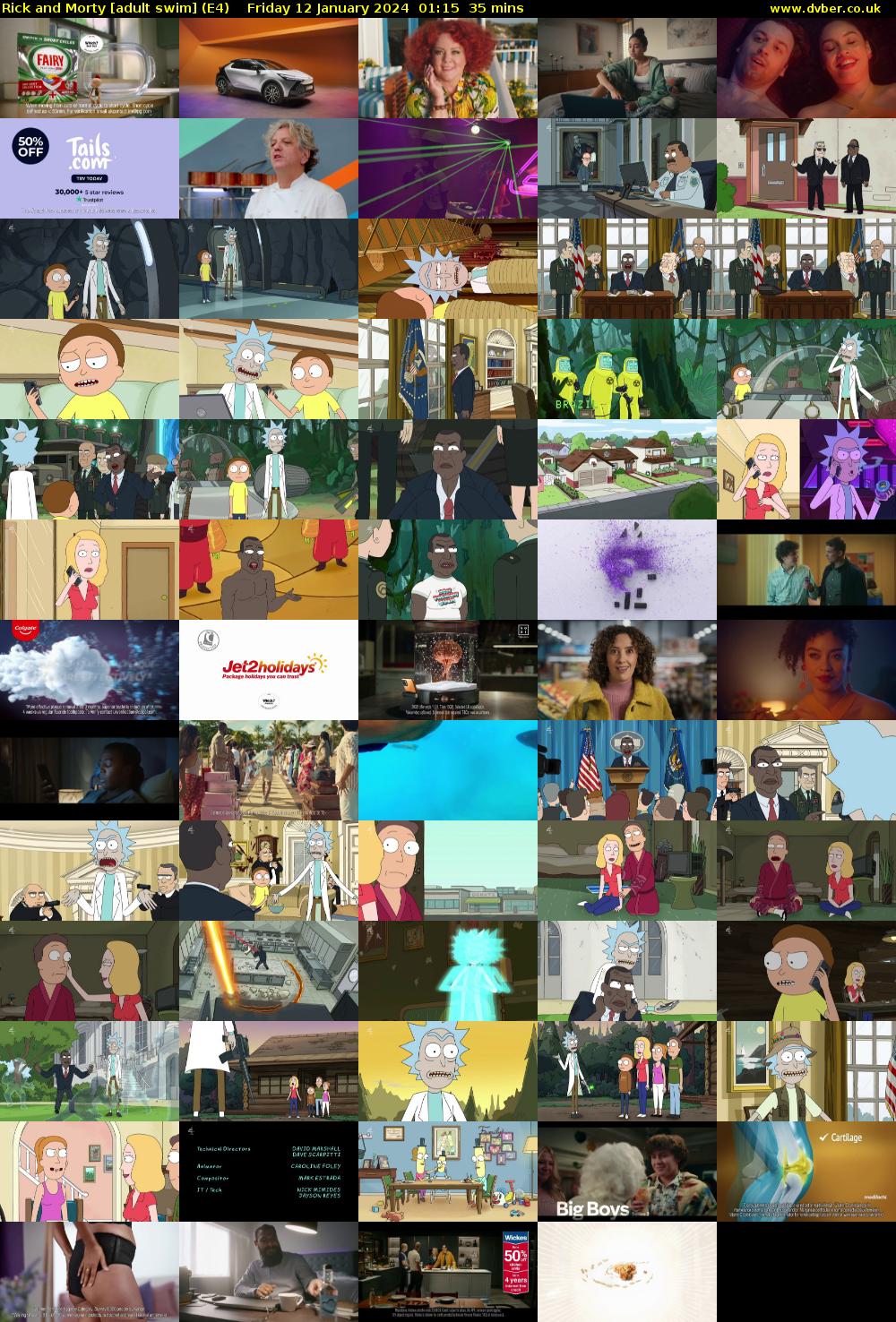 Rick and Morty [adult swim] (E4) Friday 12 January 2024 01:15 - 01:50