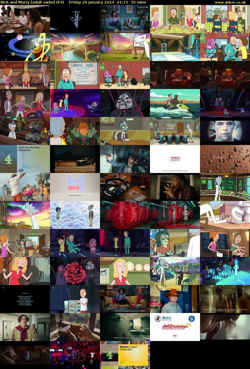 Rick and Morty [adult swim] (E4) Friday 26 January 2024 01:15 - 01:50