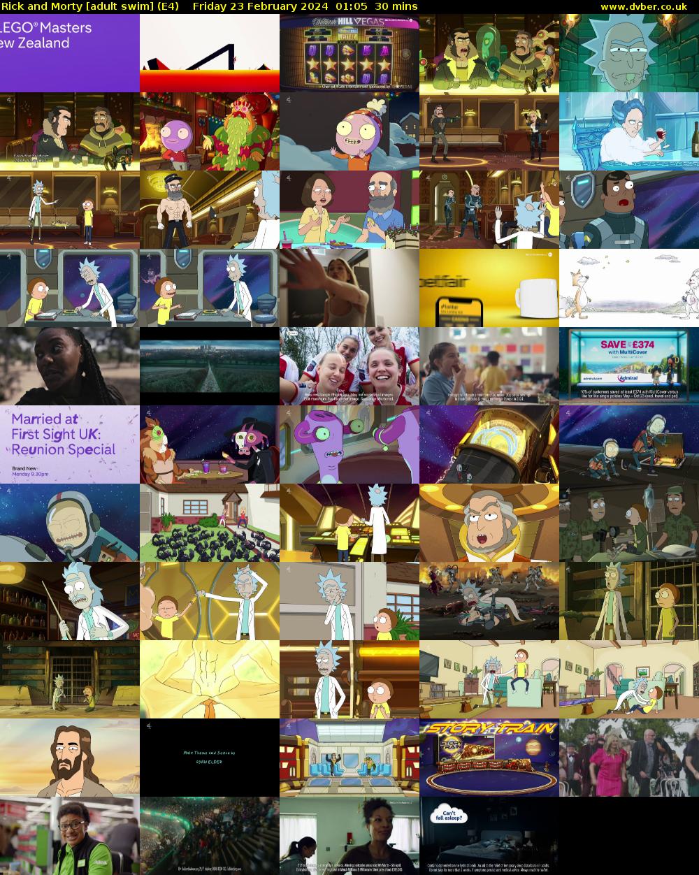 Rick and Morty [adult swim] (E4) Friday 23 February 2024 01:05 - 01:35