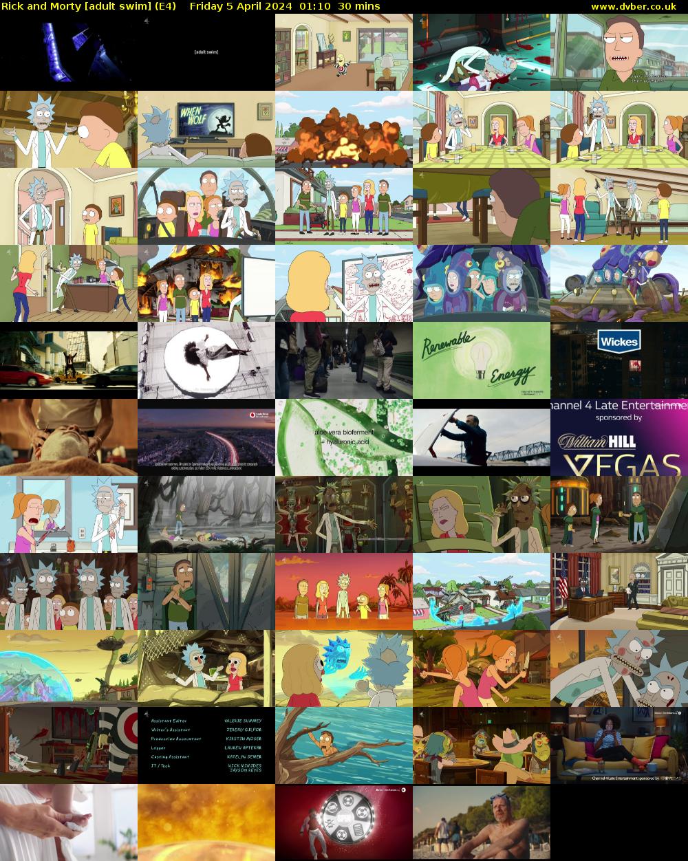 Rick and Morty [adult swim] (E4) Friday 5 April 2024 01:10 - 01:40