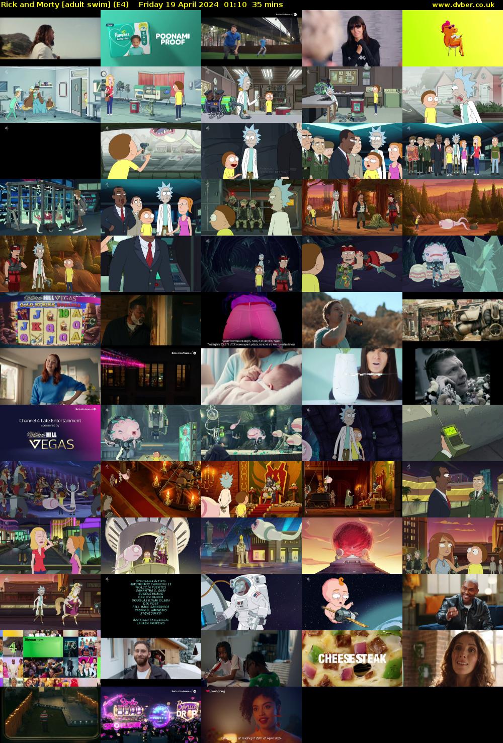 Rick and Morty [adult swim] (E4) Friday 19 April 2024 01:10 - 01:45