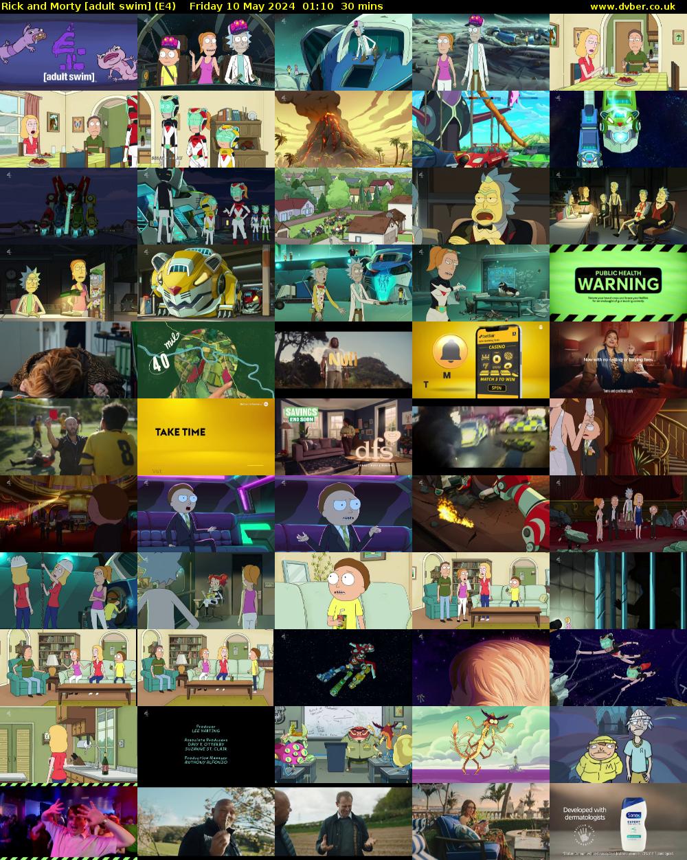 Rick and Morty [adult swim] (E4) Friday 10 May 2024 01:10 - 01:40