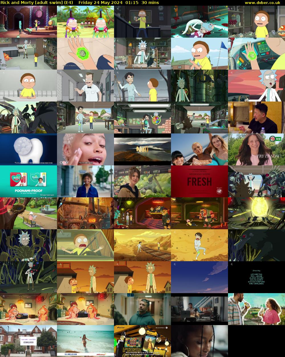 Rick and Morty [adult swim] (E4) Friday 24 May 2024 01:15 - 01:45