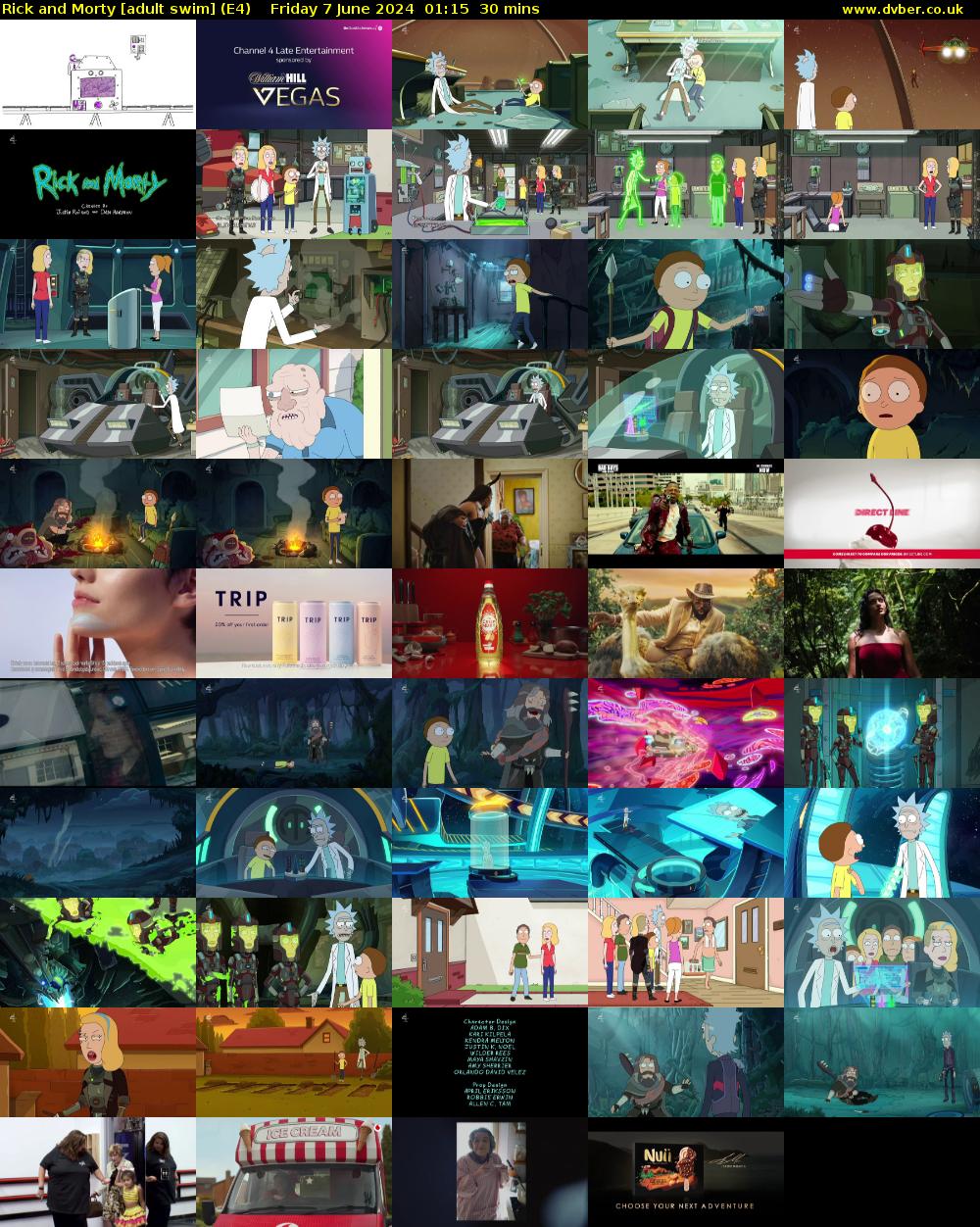 Rick and Morty [adult swim] (E4) Friday 7 June 2024 01:15 - 01:45
