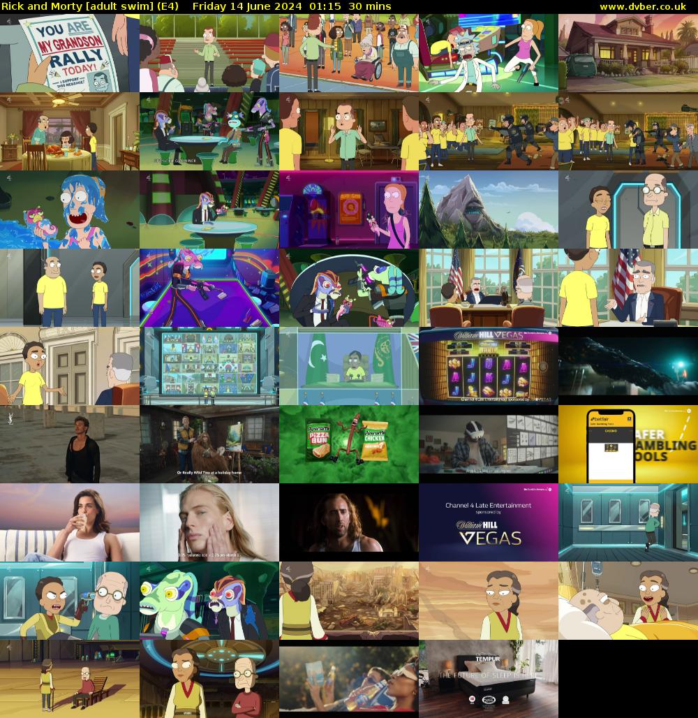 Rick and Morty [adult swim] (E4) Friday 14 June 2024 01:15 - 01:45