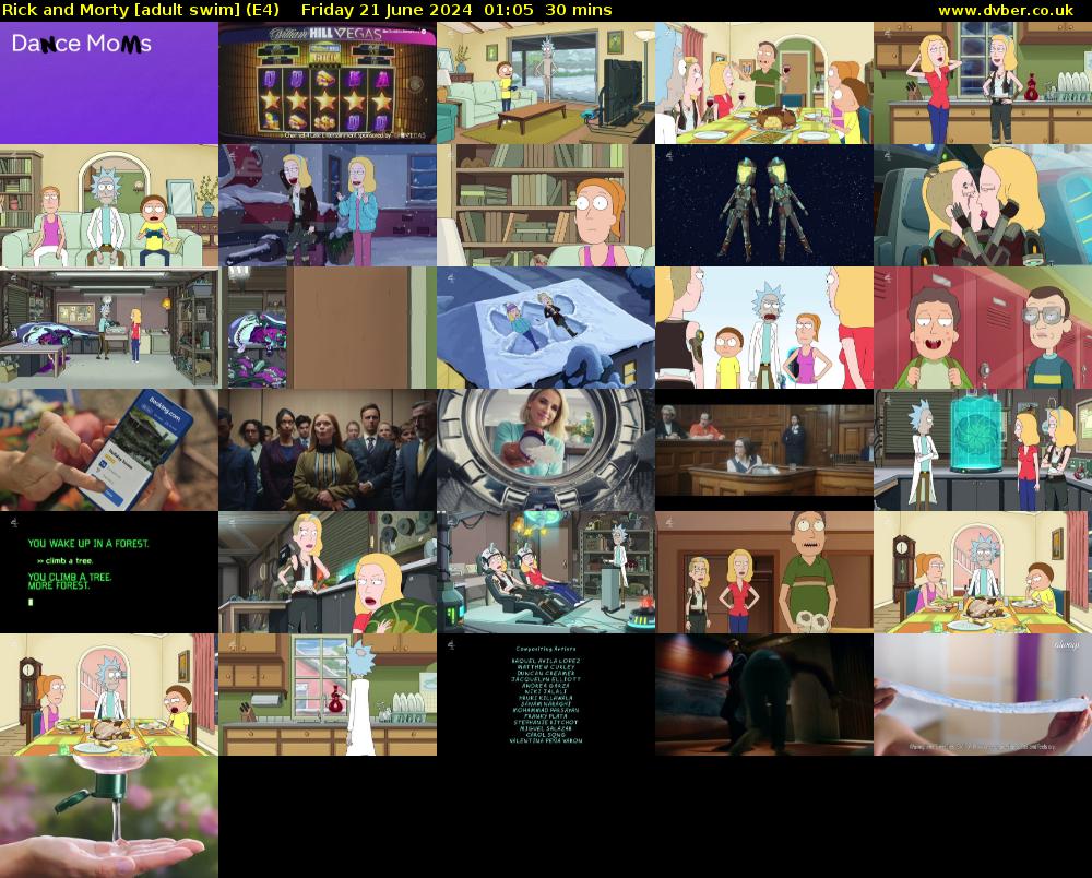 Rick and Morty [adult swim] (E4) Friday 21 June 2024 01:05 - 01:35
