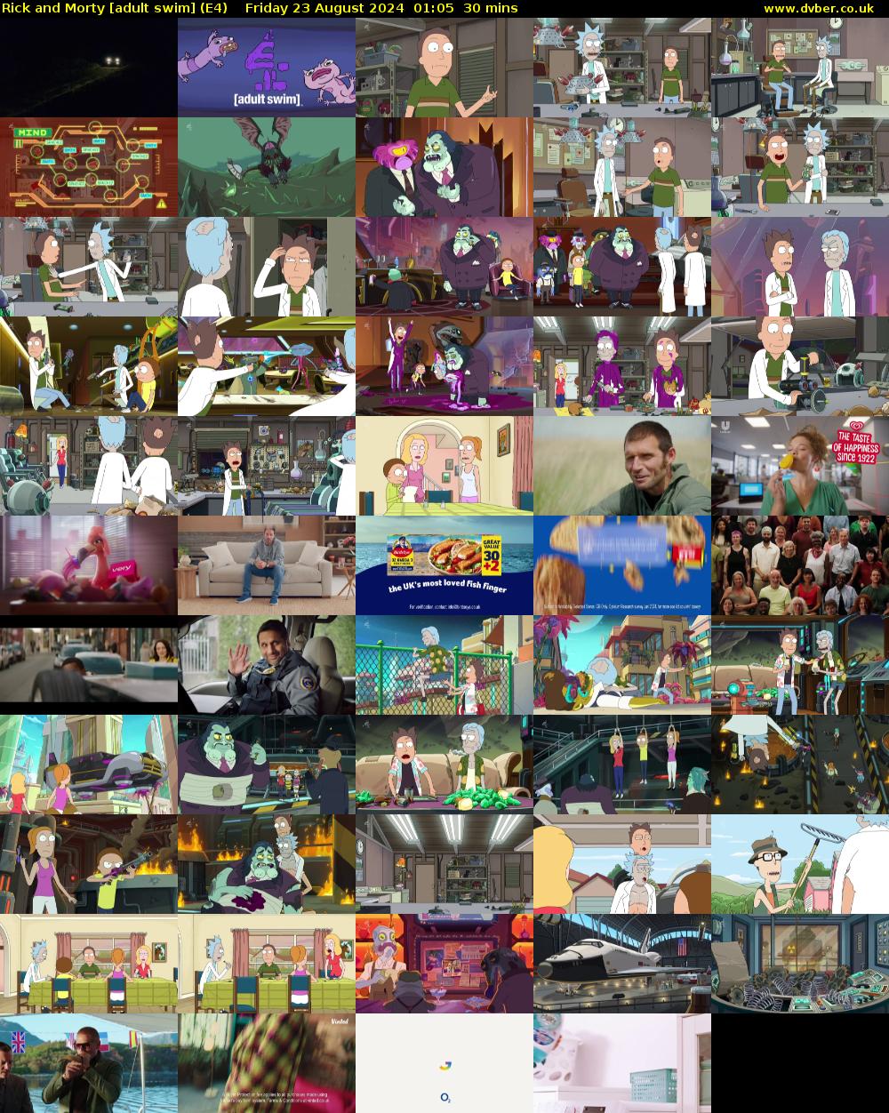 Rick and Morty [adult swim] (E4) Friday 23 August 2024 01:05 - 01:35
