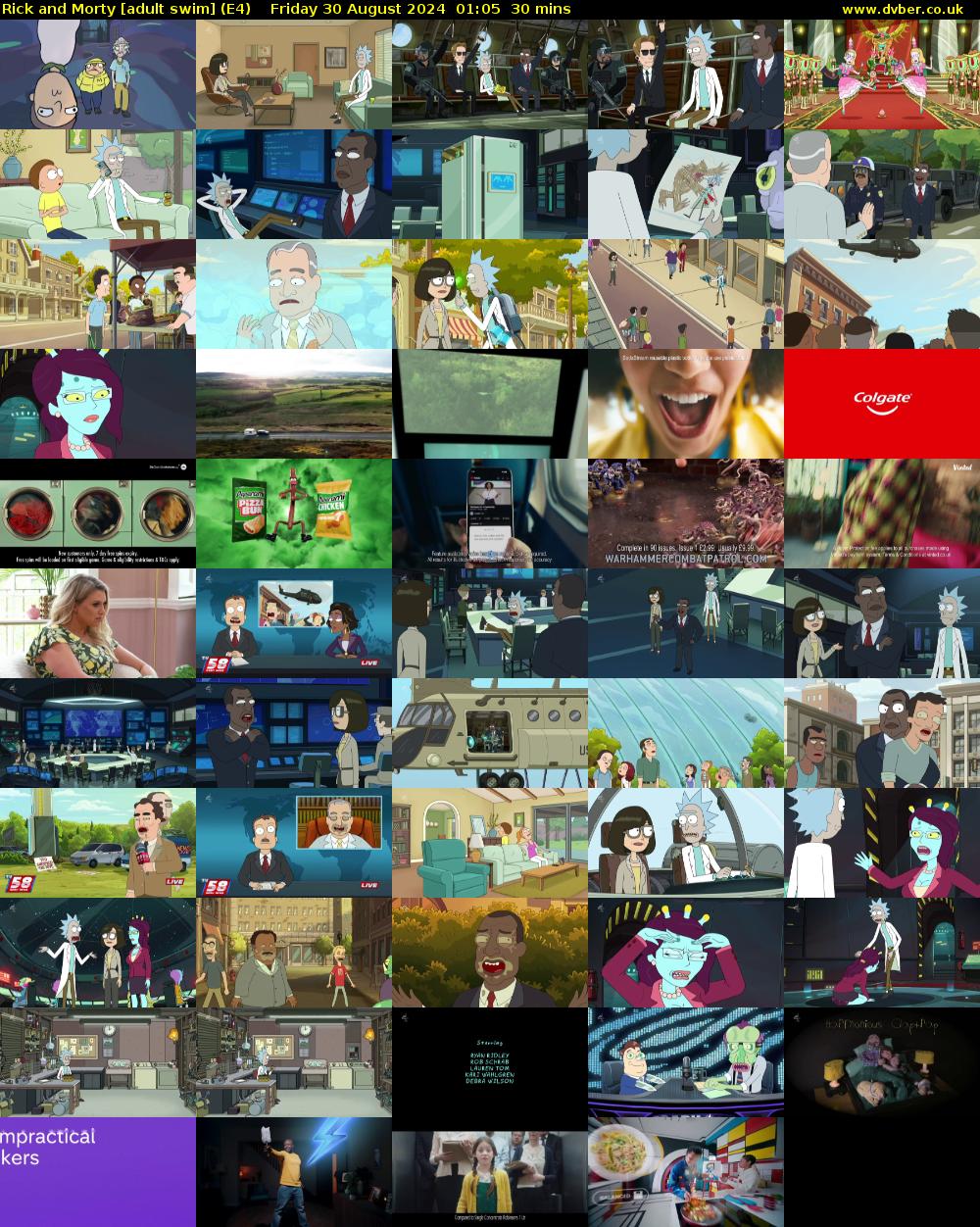 Rick and Morty [adult swim] (E4) Friday 30 August 2024 01:05 - 01:35