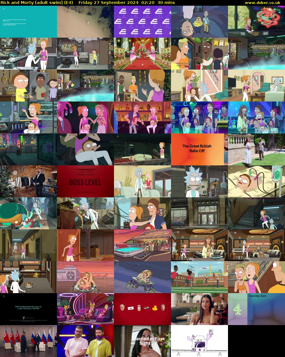 Rick and Morty [adult swim] (E4) Friday 27 September 2024 02:20 - 02:50