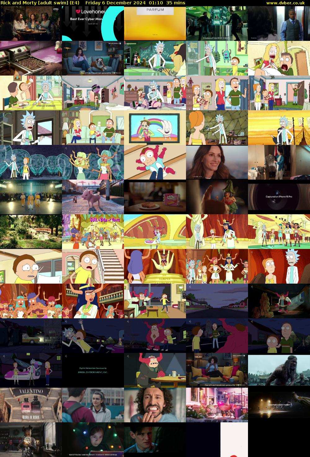 Rick and Morty [adult swim] (E4) Friday 6 December 2024 01:10 - 01:45