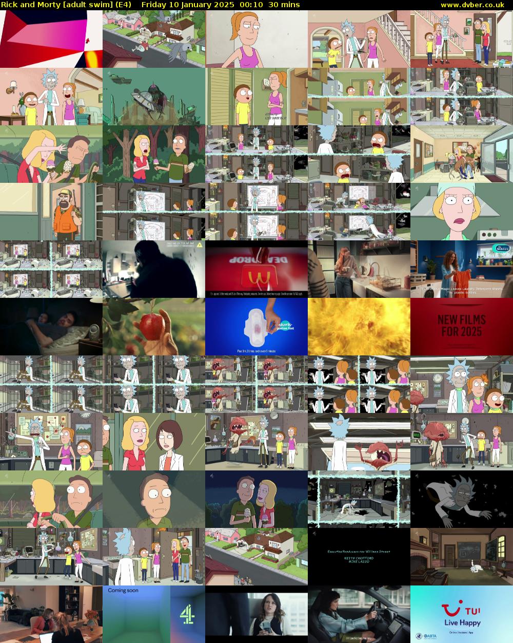 Rick and Morty [adult swim] (E4) Friday 10 January 2025 00:10 - 00:40