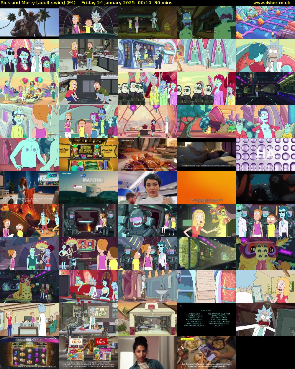 Rick and Morty [adult swim] (E4) Friday 24 January 2025 00:10 - 00:40