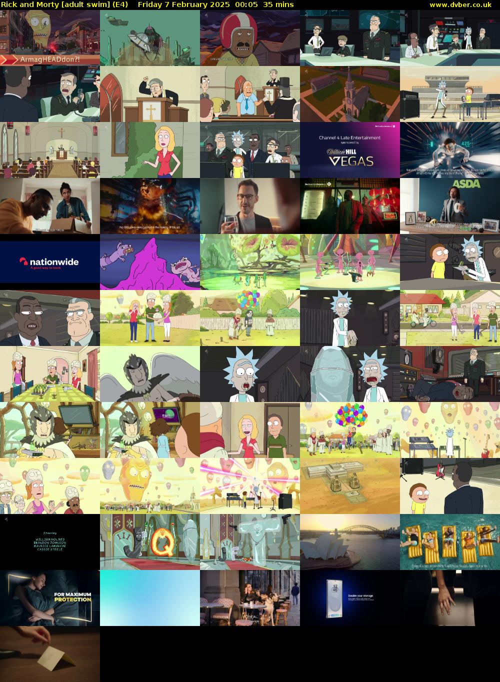 Rick and Morty [adult swim] (E4) Friday 7 February 2025 00:05 - 00:40