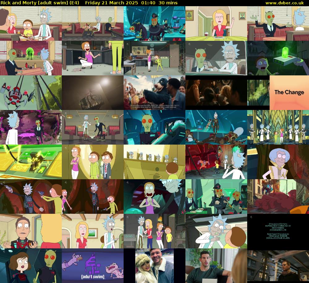 Rick and Morty [adult swim] (E4) Friday 21 March 2025 01:40 - 02:10