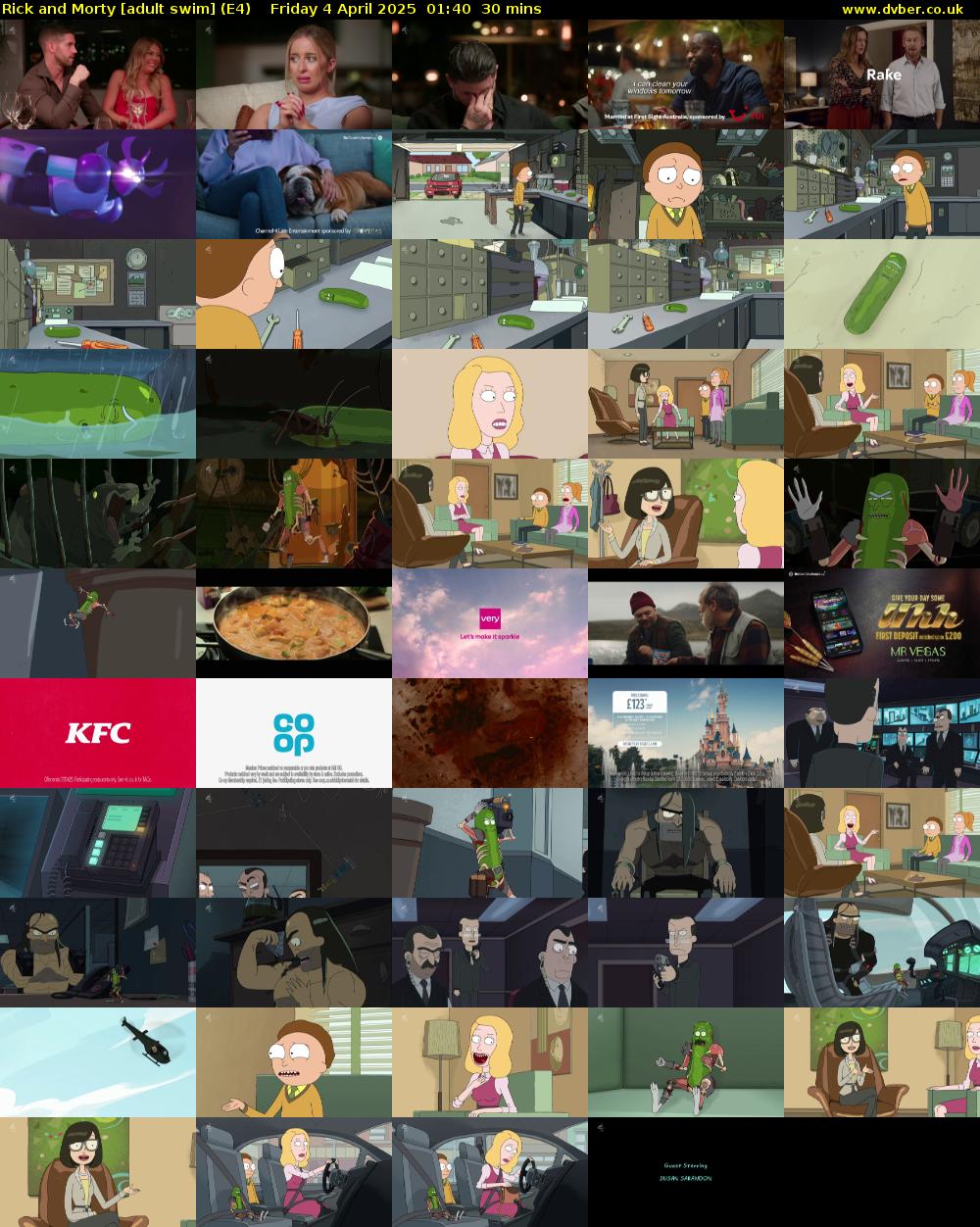 Rick and Morty [adult swim] (E4) Friday 4 April 2025 01:40 - 02:10