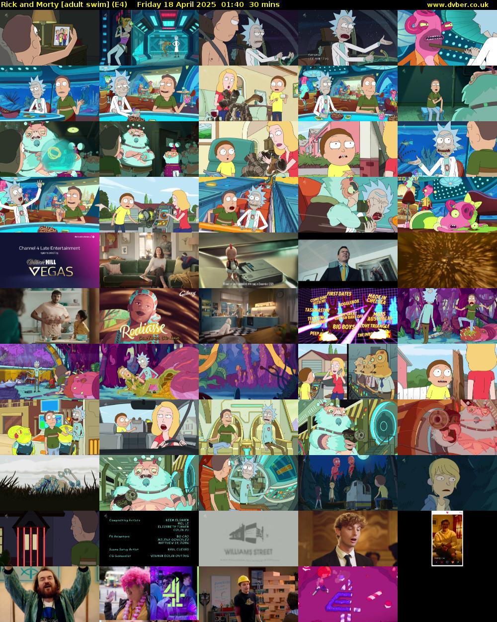 Rick and Morty [adult swim] (E4) Friday 18 April 2025 01:40 - 02:10